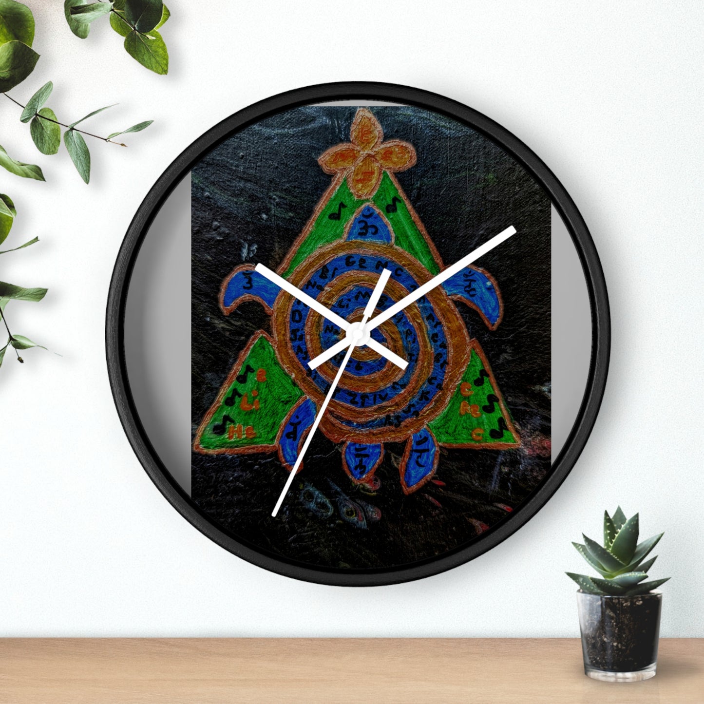 Bohemian Turtle Wall Clock - Eco-Friendly Decor, Unique Home Accent, Nautical Gift Idea, Spiritual Wall Art, Artisan Timepiece
