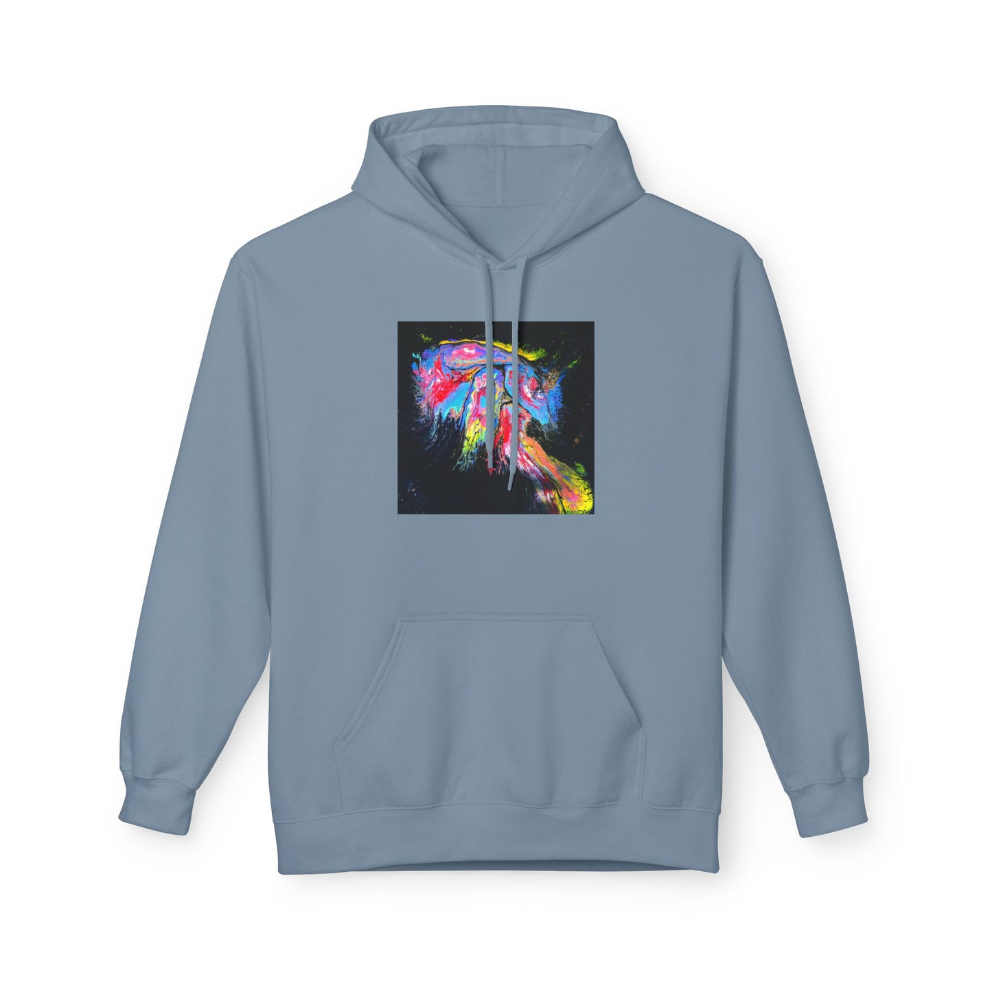 Vibrant Artistic Hoodie, Colorful Fleece Sweatshirt for Art Lovers, Cozy Casual Wear, Unique Gift for Birthdays, Creative Apparel