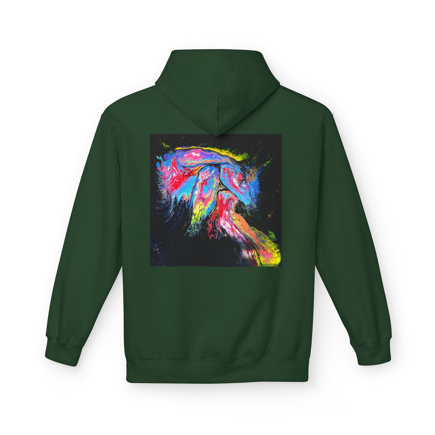 Vibrant Artistic Hoodie, Colorful Fleece Sweatshirt for Art Lovers, Cozy Casual Wear, Unique Gift for Birthdays, Creative Apparel