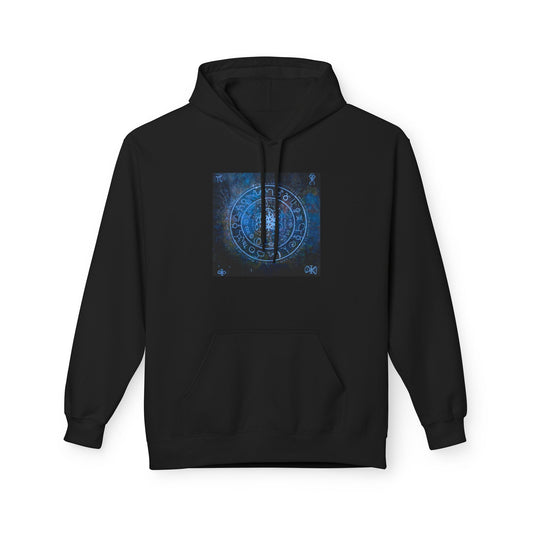 Mystical Blue Fleece Hoodie - Perfect for Gamers, Fantasy Lovers, and Cozy Days, Great for Relaxing, Gifts, and Occasions