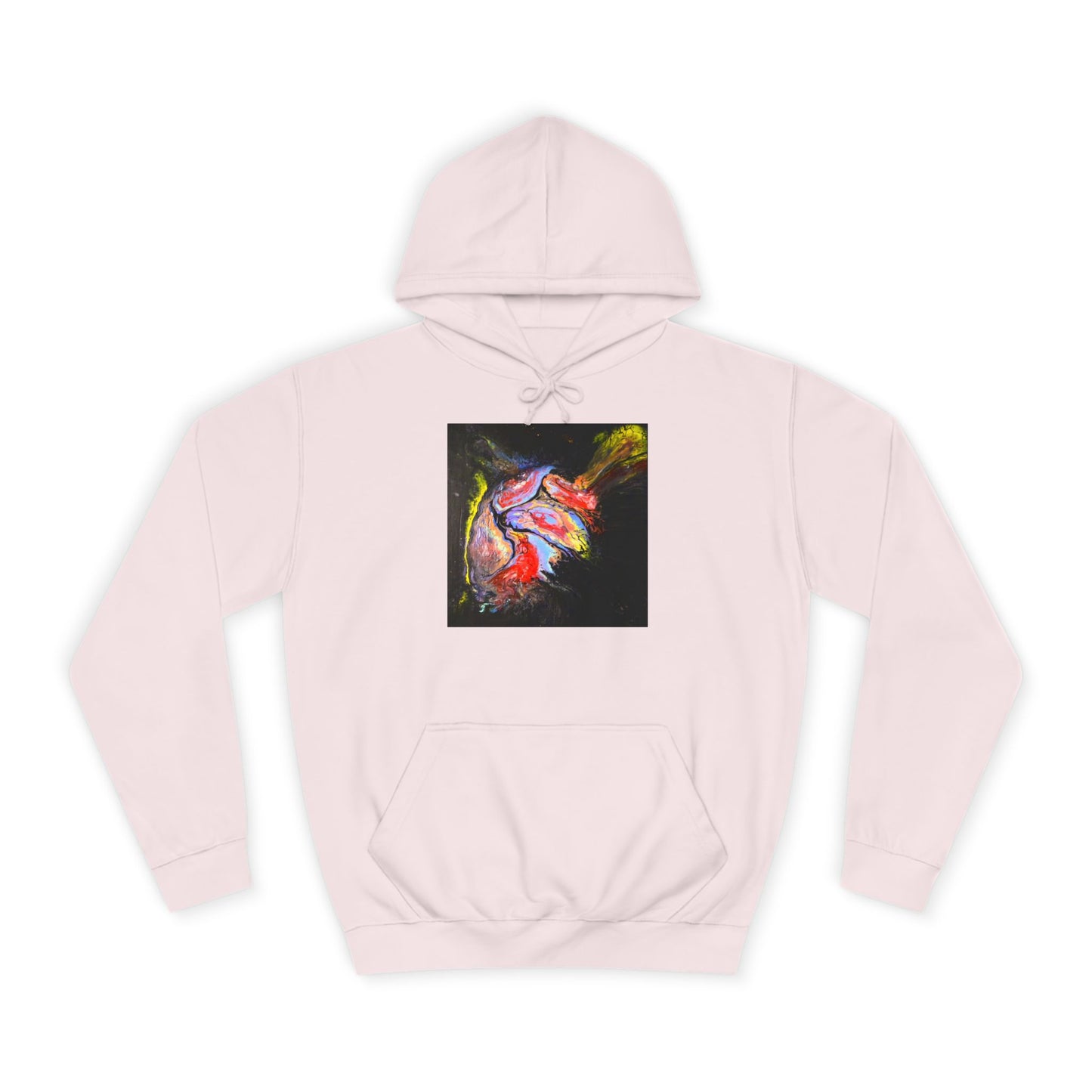 Artistic Heart Unisex Hoodie, Cozy College Apparel, Unique Design, Everyday Wear, Great Gift for Students, Colorful Graphic