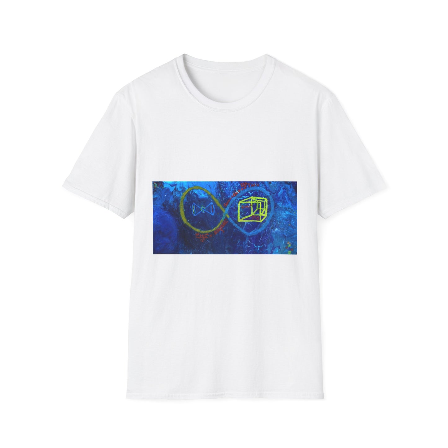 Infinite Connection Unisex T-Shirt, Softstyle Tee, Graphic Shirt, Casual Wear, Gift for Friends, Blue Design Tee
