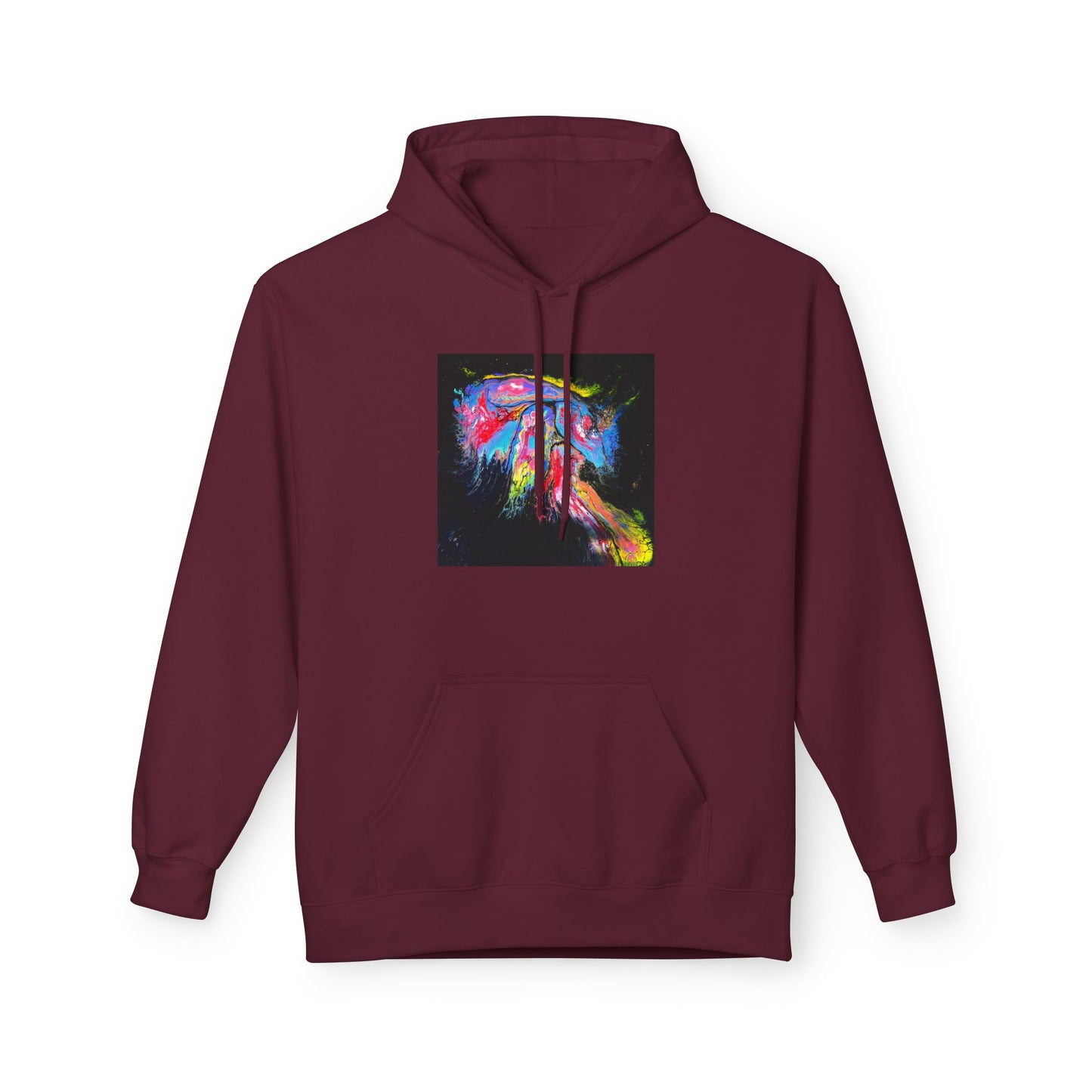Vibrant Artistic Hoodie, Colorful Fleece Sweatshirt for Art Lovers, Cozy Casual Wear, Unique Gift for Birthdays, Creative Apparel