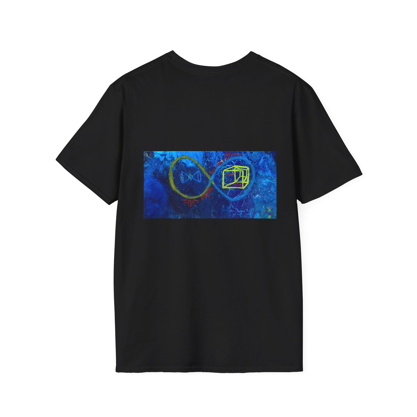 Infinite Connection Unisex T-Shirt, Softstyle Tee, Graphic Shirt, Casual Wear, Gift for Friends, Blue Design Tee