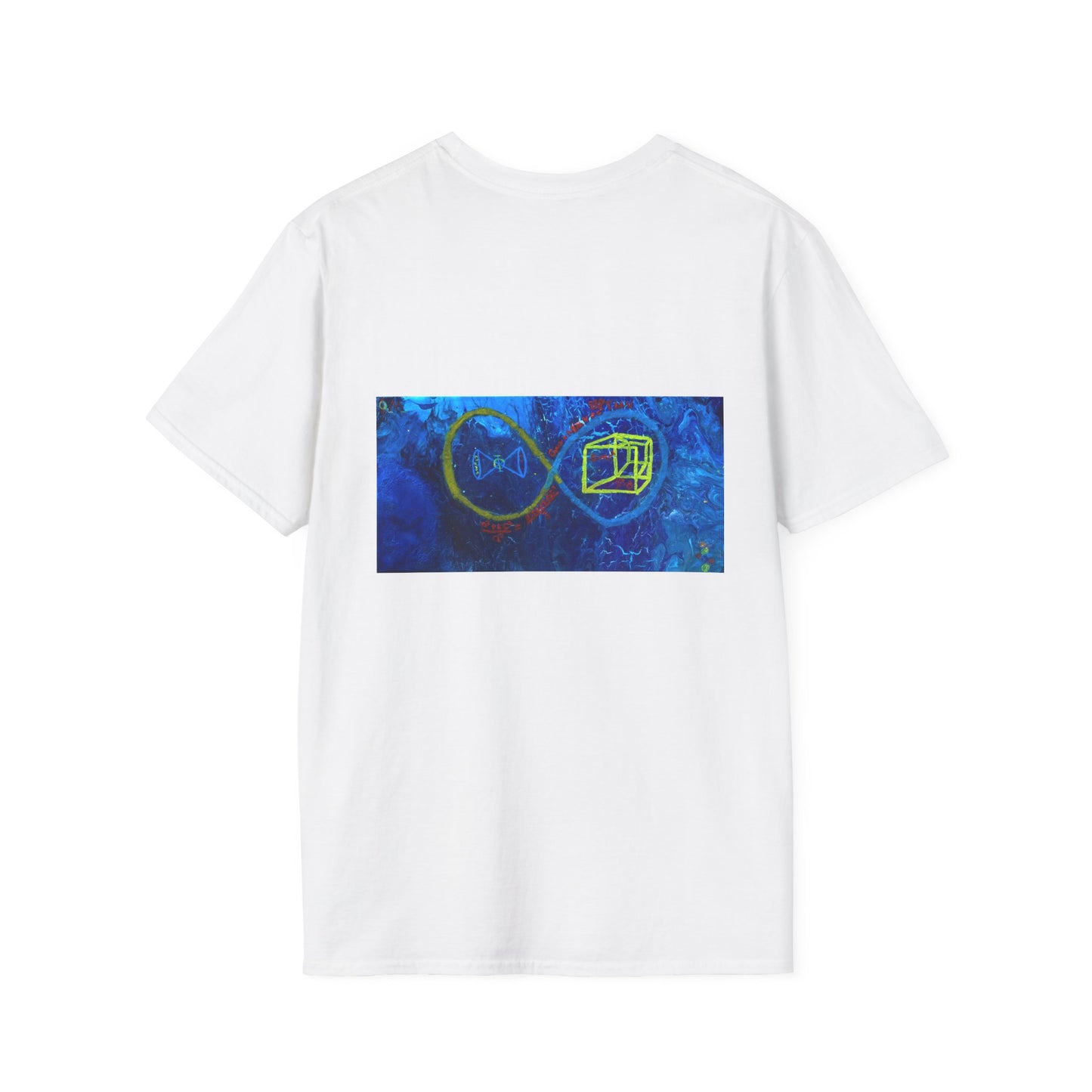 Infinite Connection Unisex T-Shirt, Softstyle Tee, Graphic Shirt, Casual Wear, Gift for Friends, Blue Design Tee