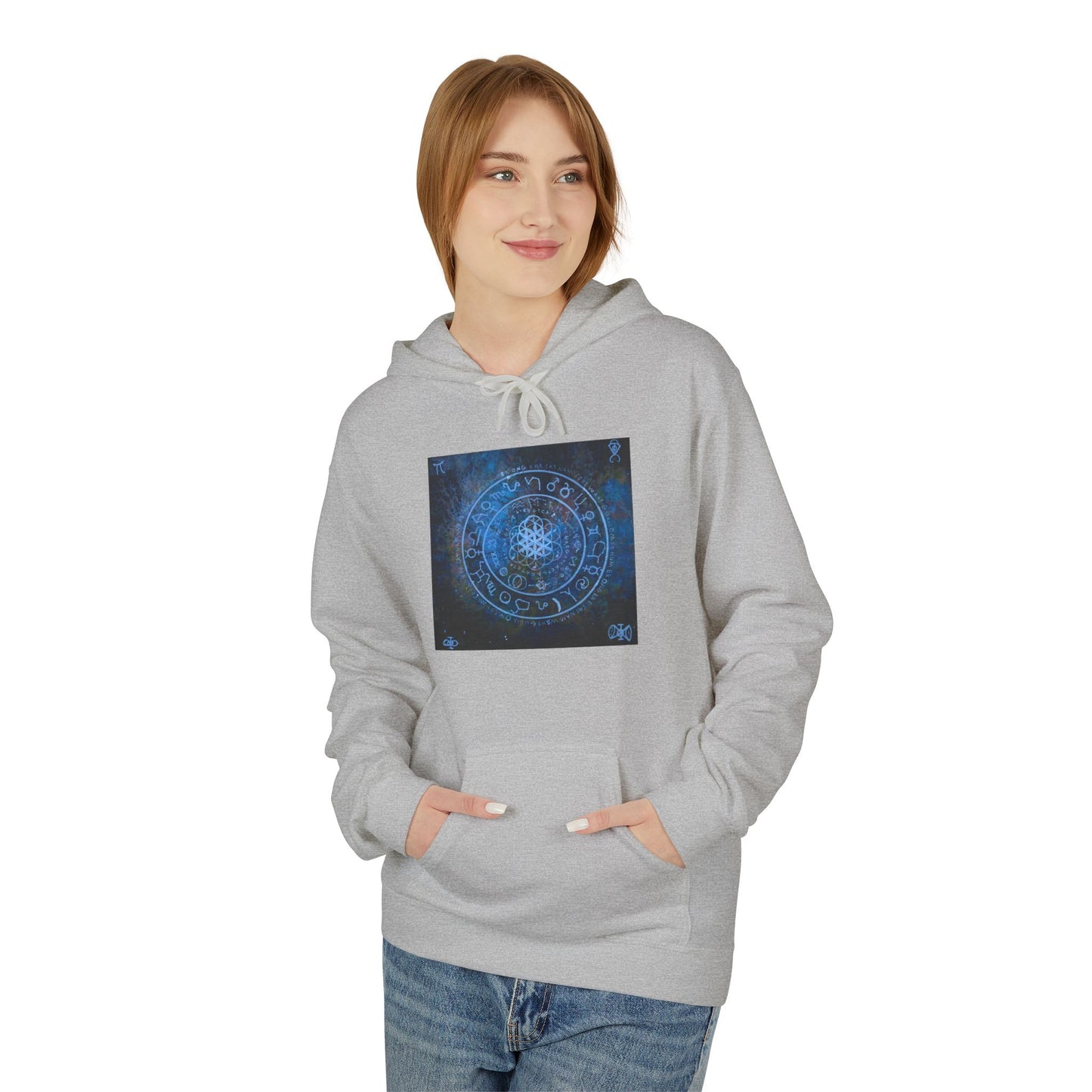 Mystical Blue Fleece Hoodie - Perfect for Gamers, Fantasy Lovers, and Cozy Days, Great for Relaxing, Gifts, and Occasions