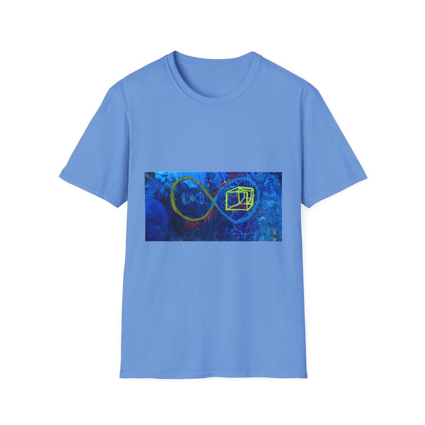 Infinite Connection Unisex T-Shirt, Softstyle Tee, Graphic Shirt, Casual Wear, Gift for Friends, Blue Design Tee