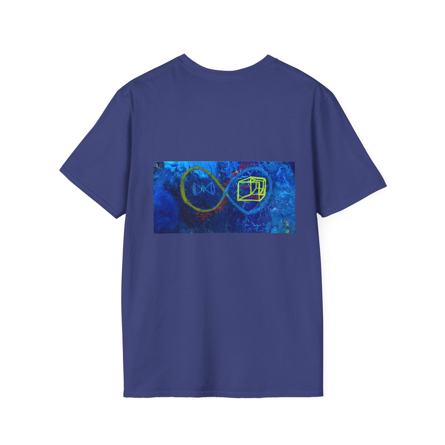 Infinite Connection Unisex T-Shirt, Softstyle Tee, Graphic Shirt, Casual Wear, Gift for Friends, Blue Design Tee