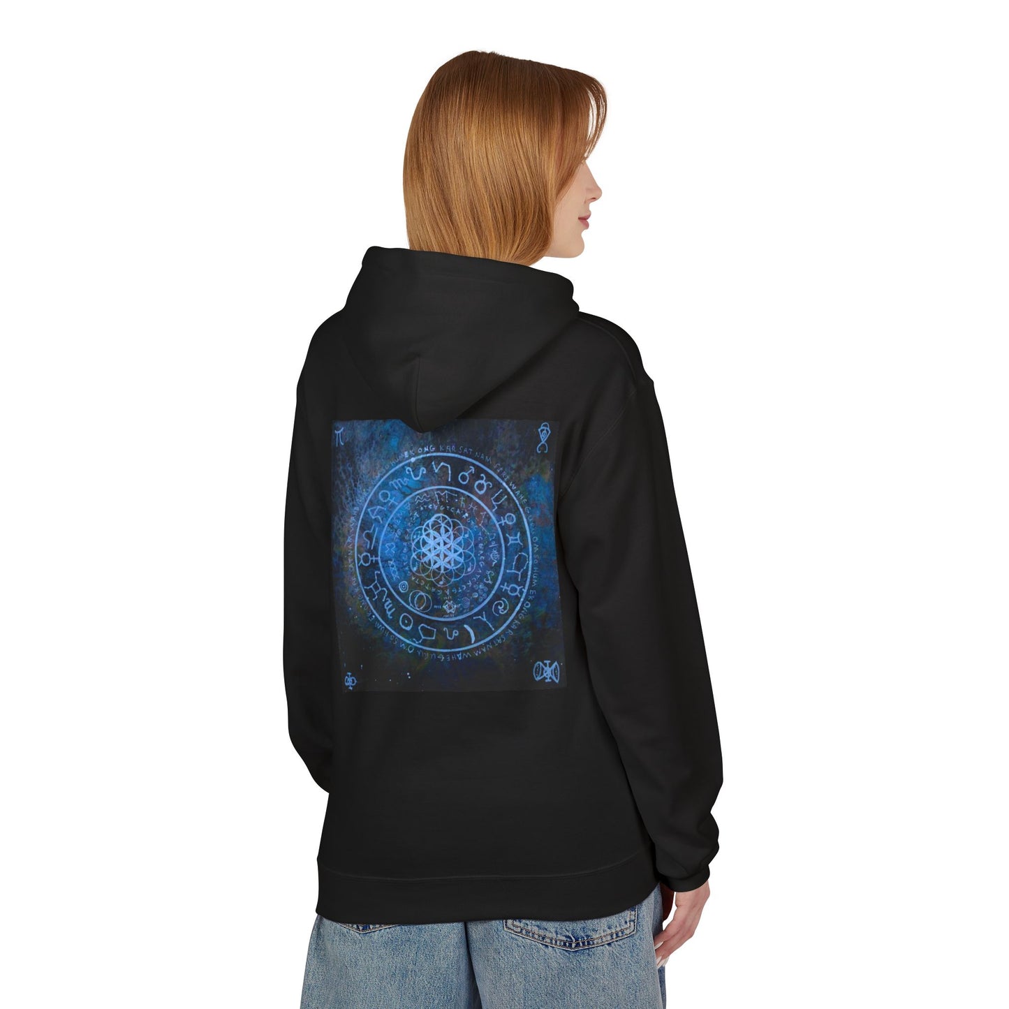 Mystical Blue Fleece Hoodie - Perfect for Gamers, Fantasy Lovers, and Cozy Days, Great for Relaxing, Gifts, and Occasions