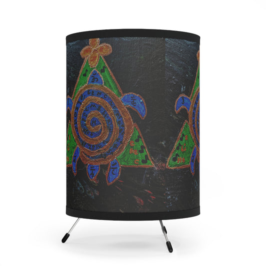 Colorful Turtle Tripod Lamp, Home Decor Light, Eco-Friendly Lighting, Unique Gifts for Art Lovers, Boho Style Interior