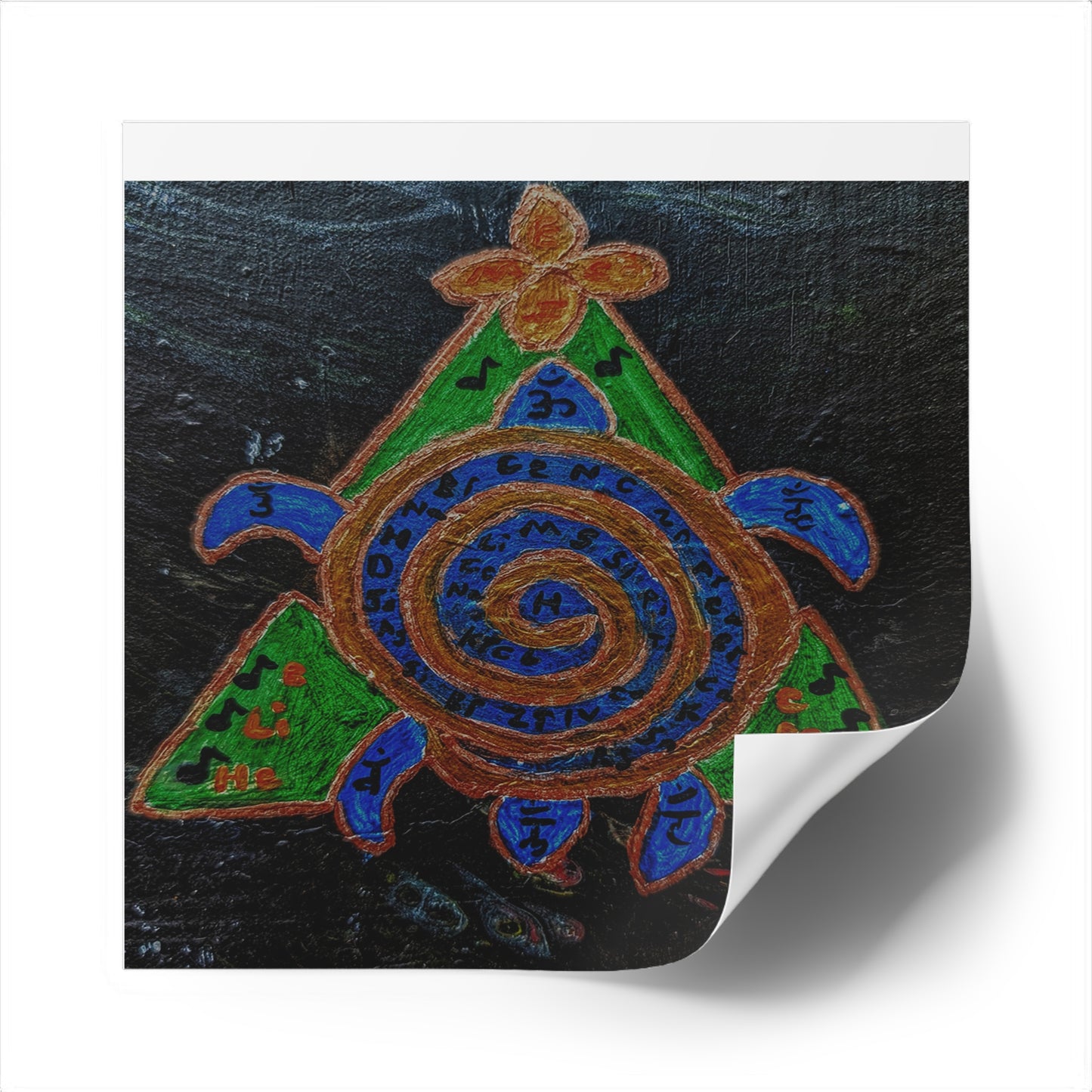 Vibrant Turtle Design Stickers, Boho Decor, Nature Lovers, Eco-Friendly Labels, Turtle Art, Outdoor Stickers