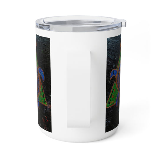 Vibrant Insulated Coffee Mug, Colorful Turtle Design, Eco-Friendly Travel Mug, Perfect for Gifting, Boho Decor