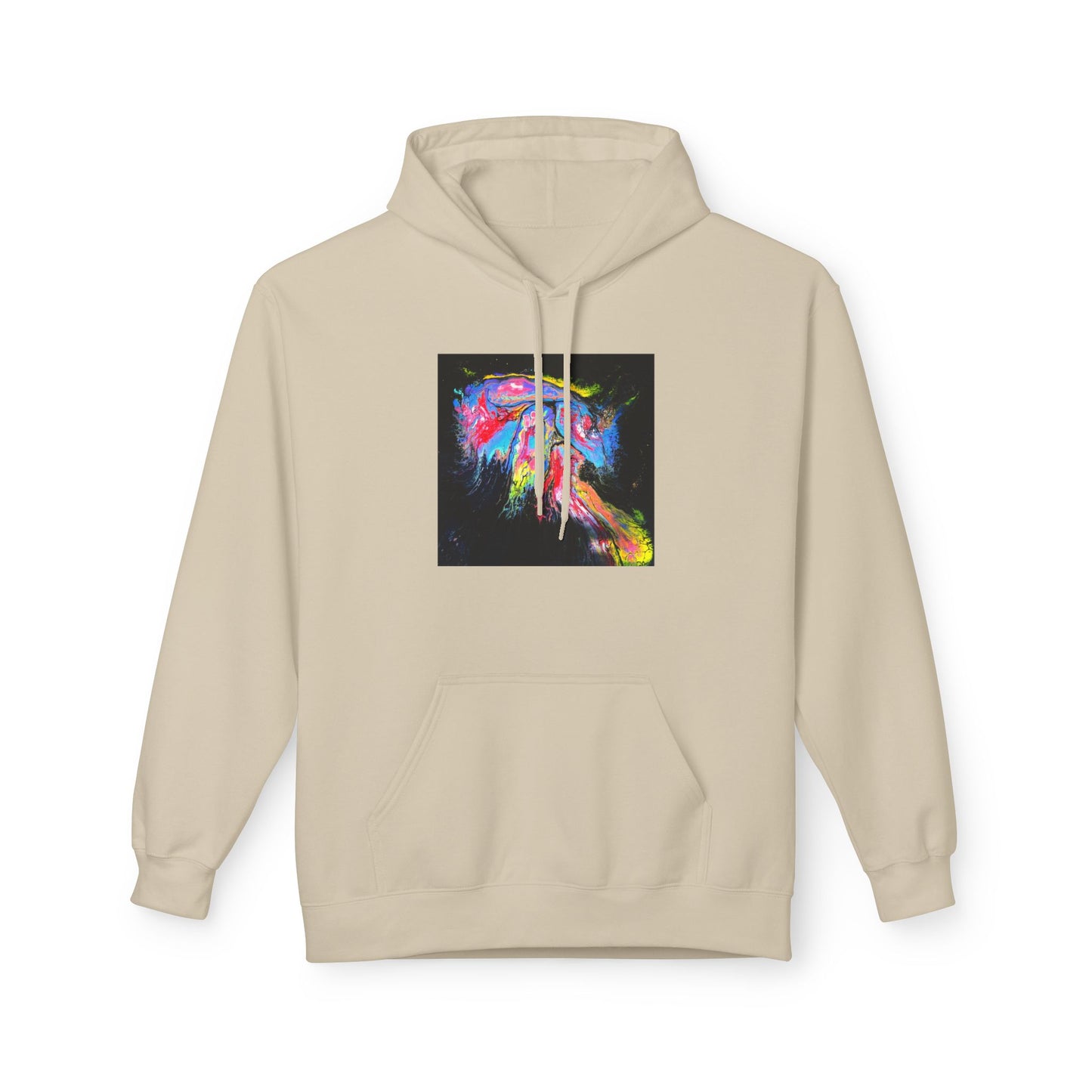 Vibrant Artistic Hoodie, Colorful Fleece Sweatshirt for Art Lovers, Cozy Casual Wear, Unique Gift for Birthdays, Creative Apparel