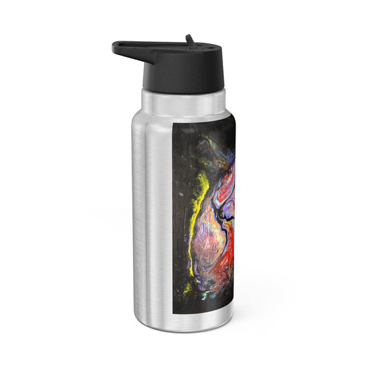 Vibrant Gator Tumbler, 32oz Insulated Water Bottle, Colorful Travel Mug, Perfect for Gator Lovers, Eco-Friendly Gift for Any Occasion