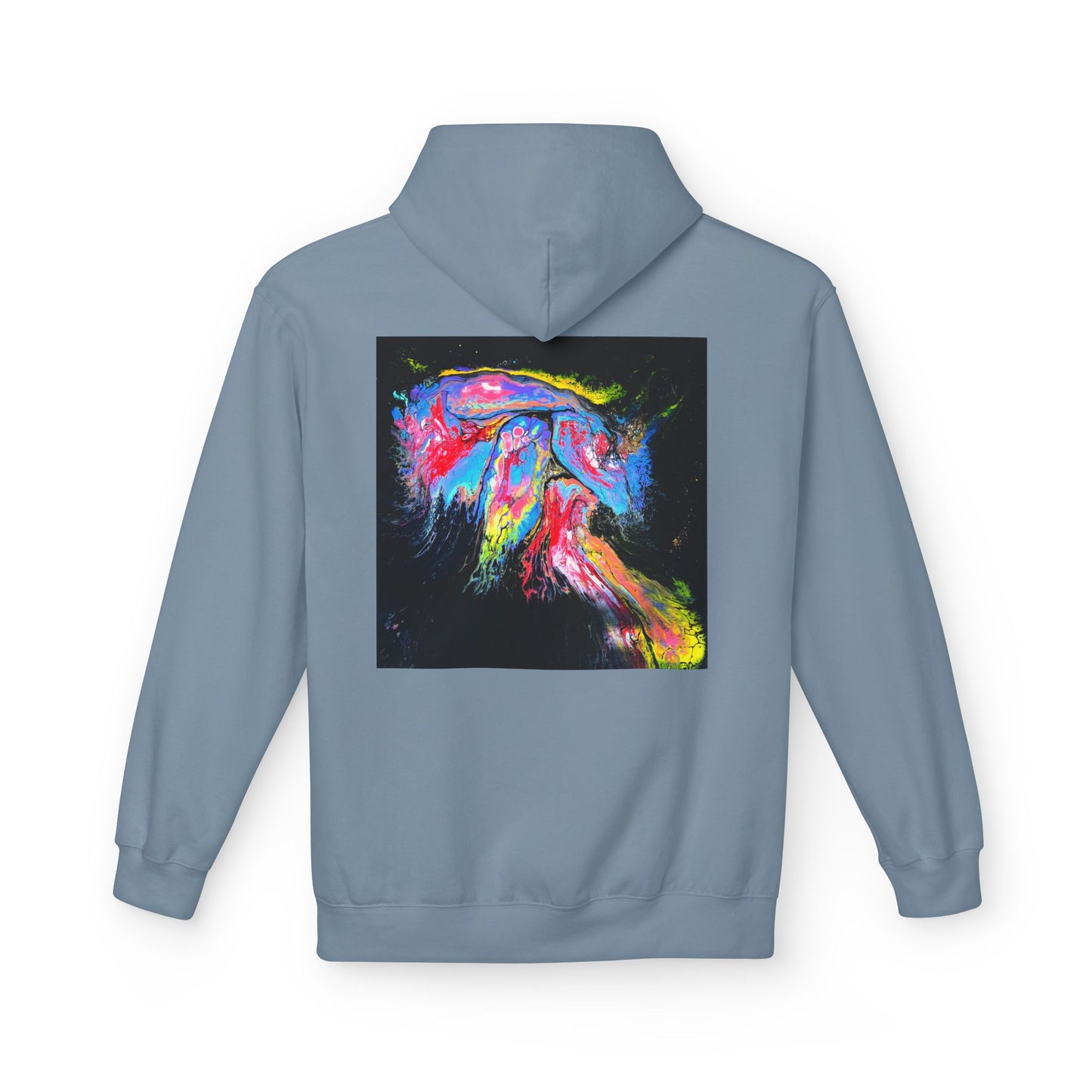 Vibrant Artistic Hoodie, Colorful Fleece Sweatshirt for Art Lovers, Cozy Casual Wear, Unique Gift for Birthdays, Creative Apparel
