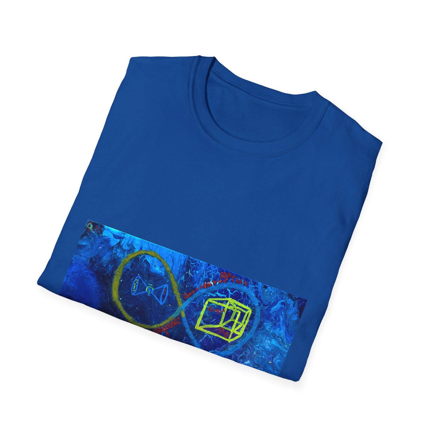 Infinite Connection Unisex T-Shirt, Softstyle Tee, Graphic Shirt, Casual Wear, Gift for Friends, Blue Design Tee