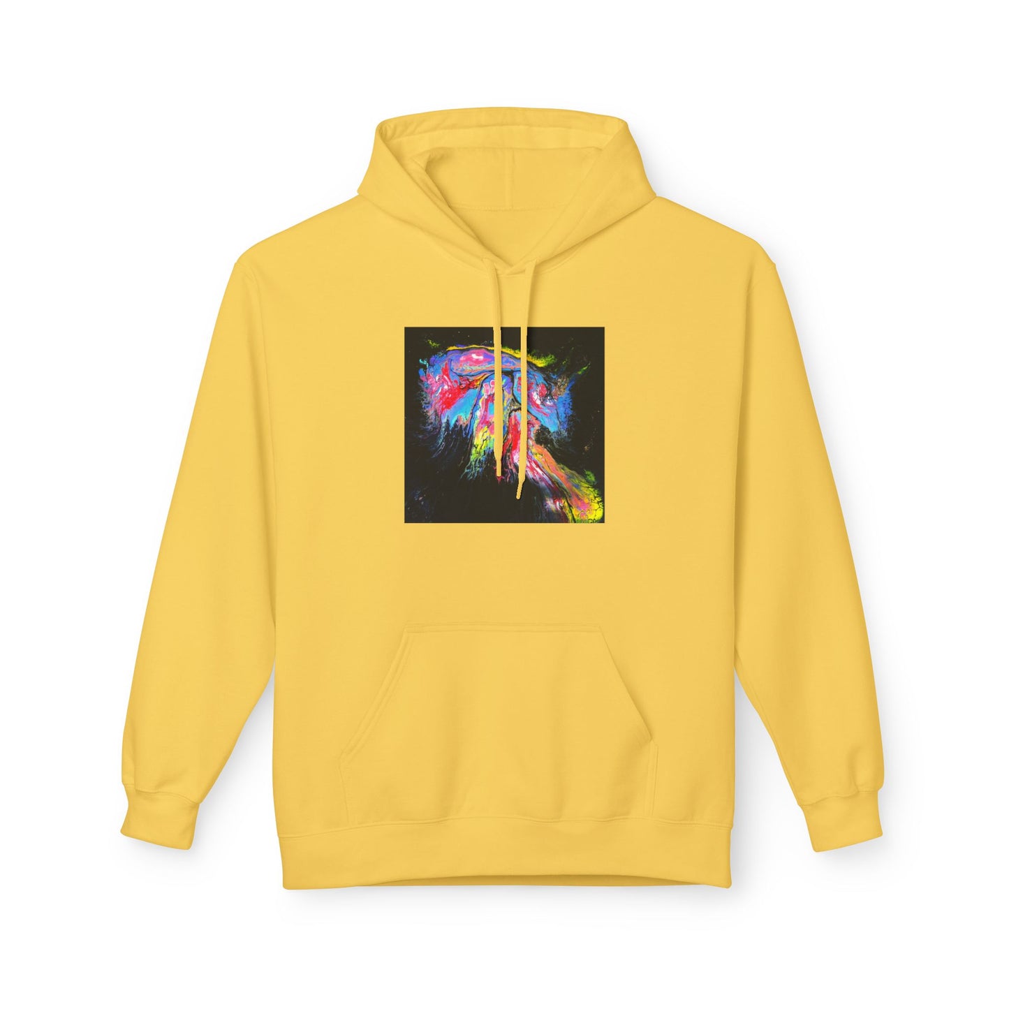 Vibrant Artistic Hoodie, Colorful Fleece Sweatshirt for Art Lovers, Cozy Casual Wear, Unique Gift for Birthdays, Creative Apparel