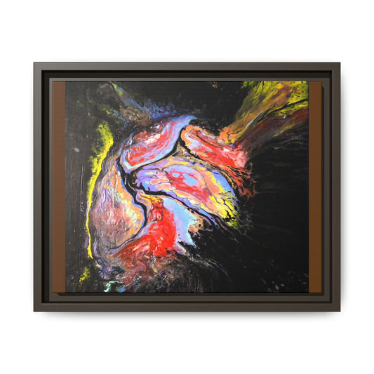 Vibrant Abstract Art Print, Framed Canvas Wall Decor, Colorful Home Office Art, Modern Living Room Decor, Unique Gift Idea