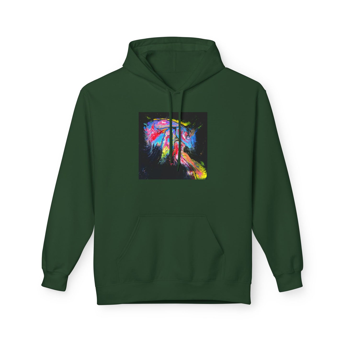 Vibrant Artistic Hoodie, Colorful Fleece Sweatshirt for Art Lovers, Cozy Casual Wear, Unique Gift for Birthdays, Creative Apparel