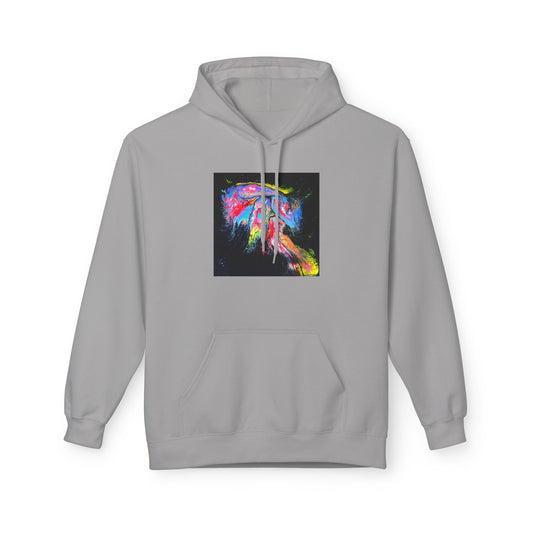 Vibrant Artistic Hoodie, Colorful Fleece Sweatshirt for Art Lovers, Cozy Casual Wear, Unique Gift for Birthdays, Creative Apparel