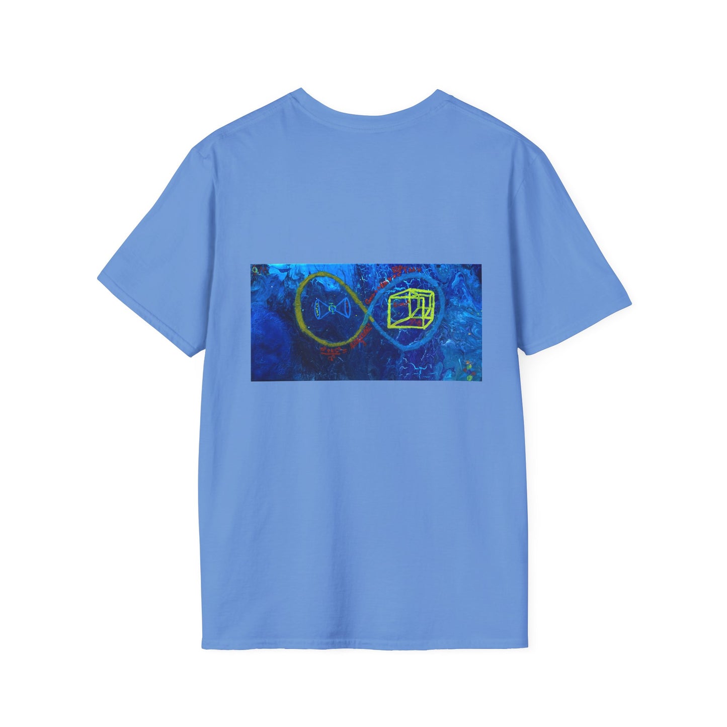 Infinite Connection Unisex T-Shirt, Softstyle Tee, Graphic Shirt, Casual Wear, Gift for Friends, Blue Design Tee