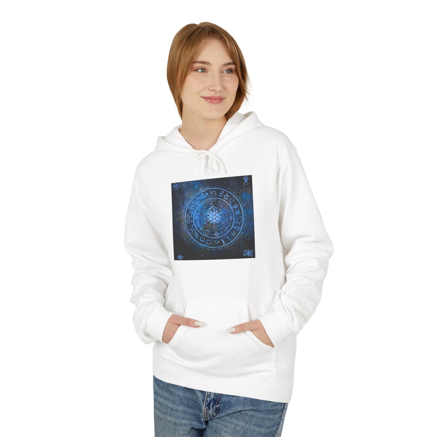 Mystical Blue Fleece Hoodie - Perfect for Gamers, Fantasy Lovers, and Cozy Days, Great for Relaxing, Gifts, and Occasions