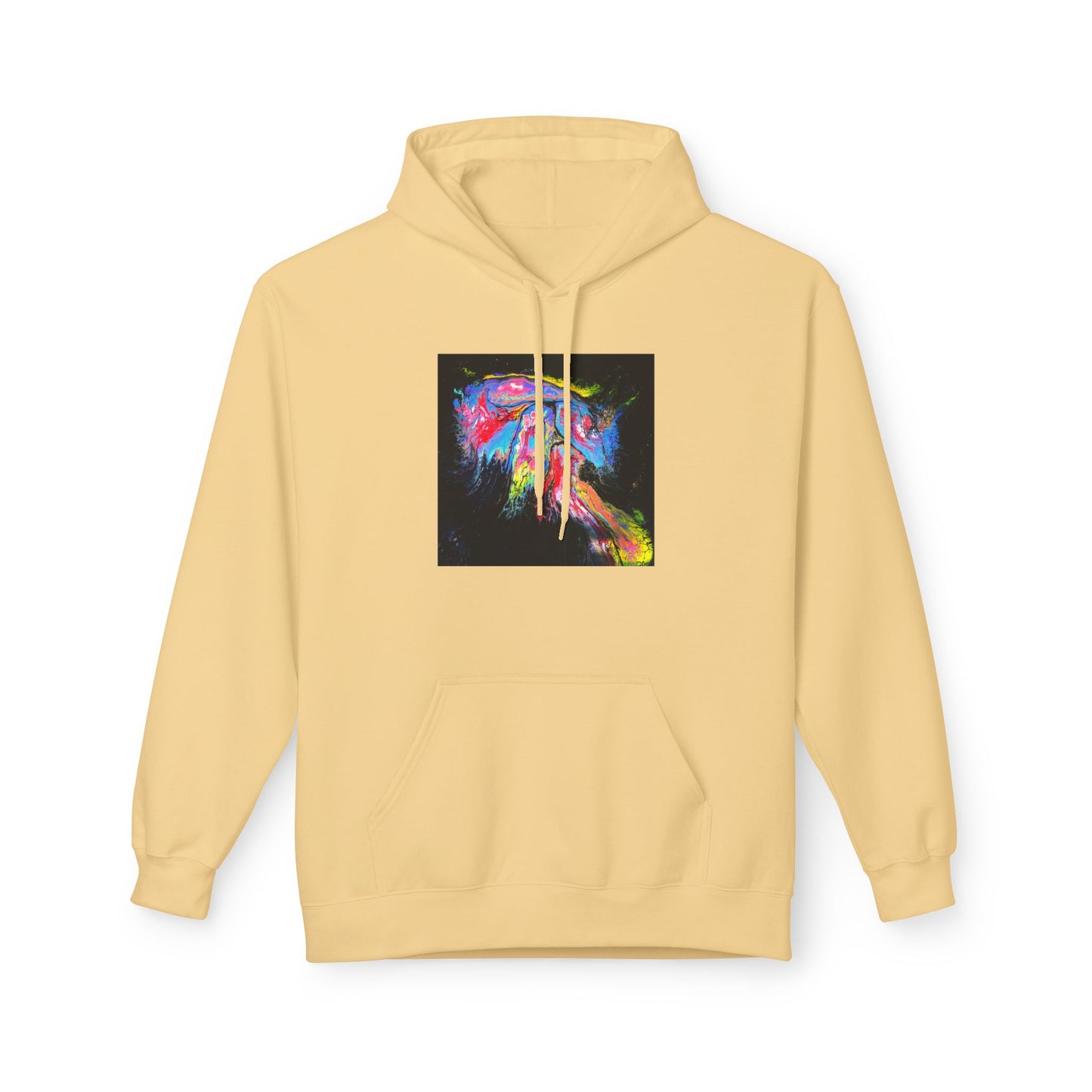 Vibrant Artistic Hoodie, Colorful Fleece Sweatshirt for Art Lovers, Cozy Casual Wear, Unique Gift for Birthdays, Creative Apparel