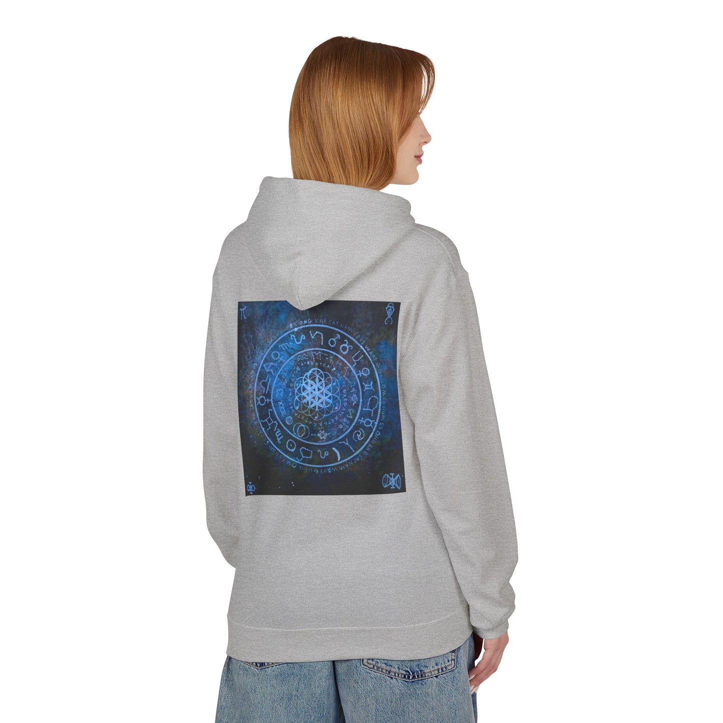 Mystical Blue Fleece Hoodie - Perfect for Gamers, Fantasy Lovers, and Cozy Days, Great for Relaxing, Gifts, and Occasions