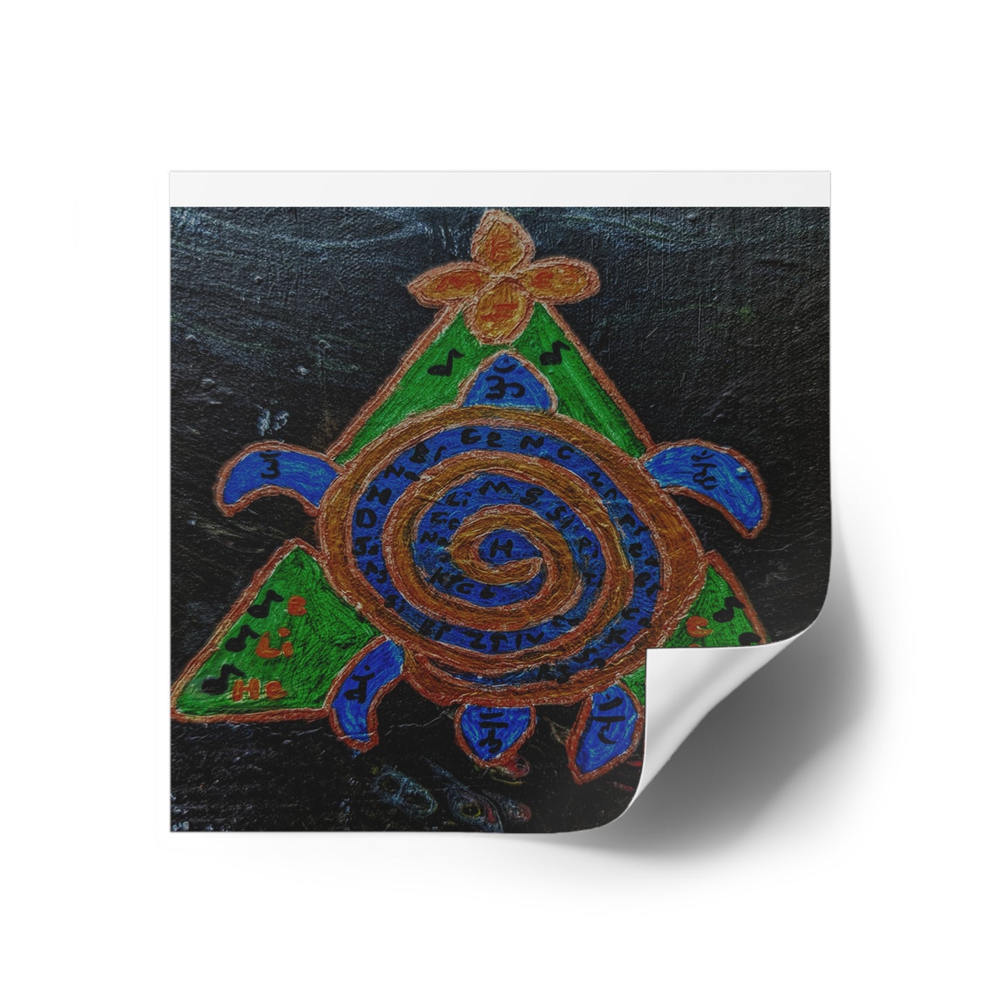 Vibrant Turtle Design Stickers, Boho Decor, Nature Lovers, Eco-Friendly Labels, Turtle Art, Outdoor Stickers