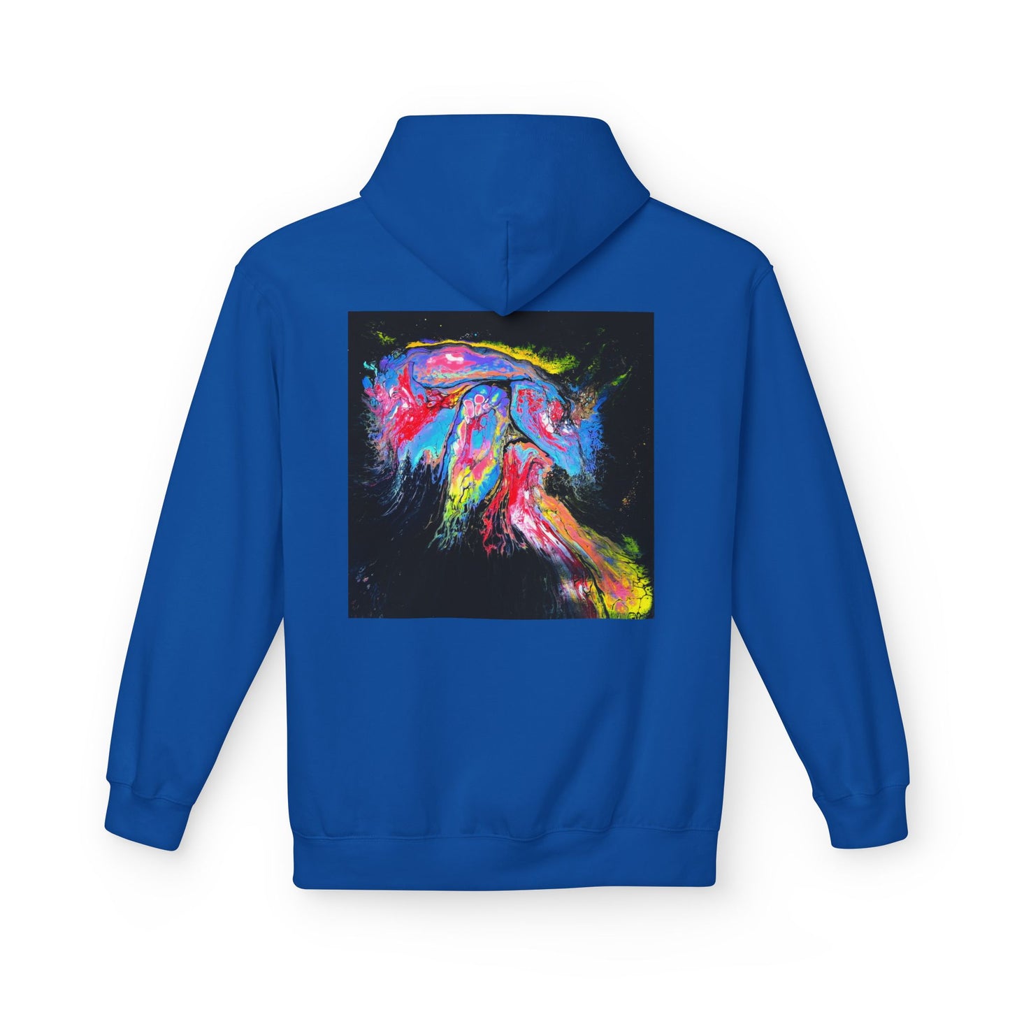 Vibrant Artistic Hoodie, Colorful Fleece Sweatshirt for Art Lovers, Cozy Casual Wear, Unique Gift for Birthdays, Creative Apparel