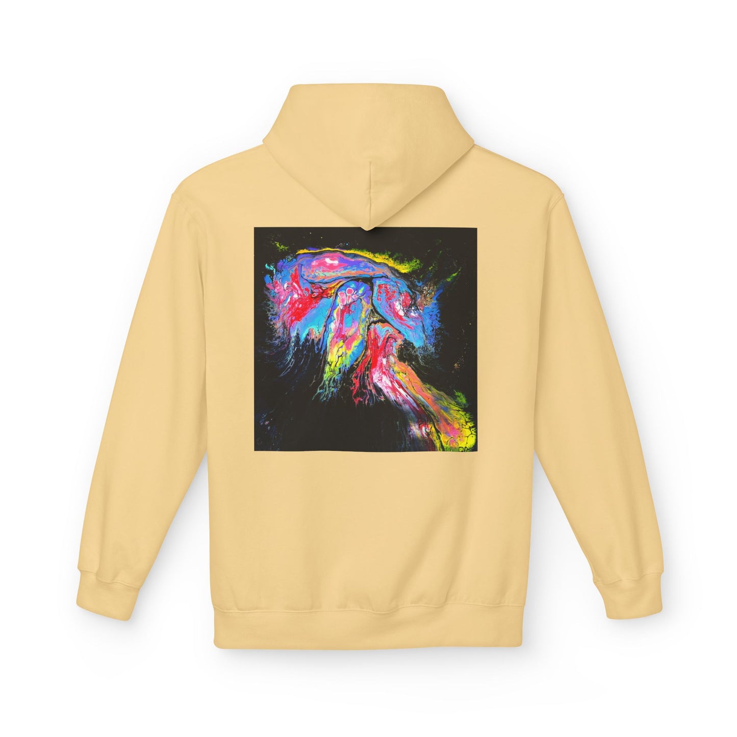 Vibrant Artistic Hoodie, Colorful Fleece Sweatshirt for Art Lovers, Cozy Casual Wear, Unique Gift for Birthdays, Creative Apparel