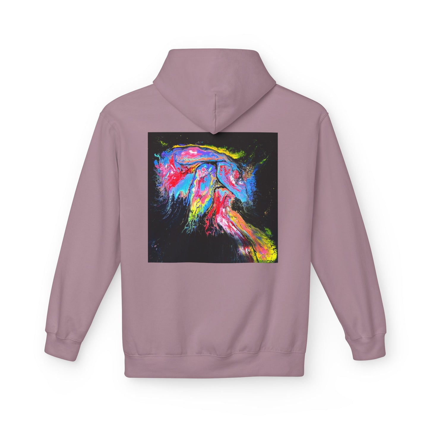 Vibrant Artistic Hoodie, Colorful Fleece Sweatshirt for Art Lovers, Cozy Casual Wear, Unique Gift for Birthdays, Creative Apparel