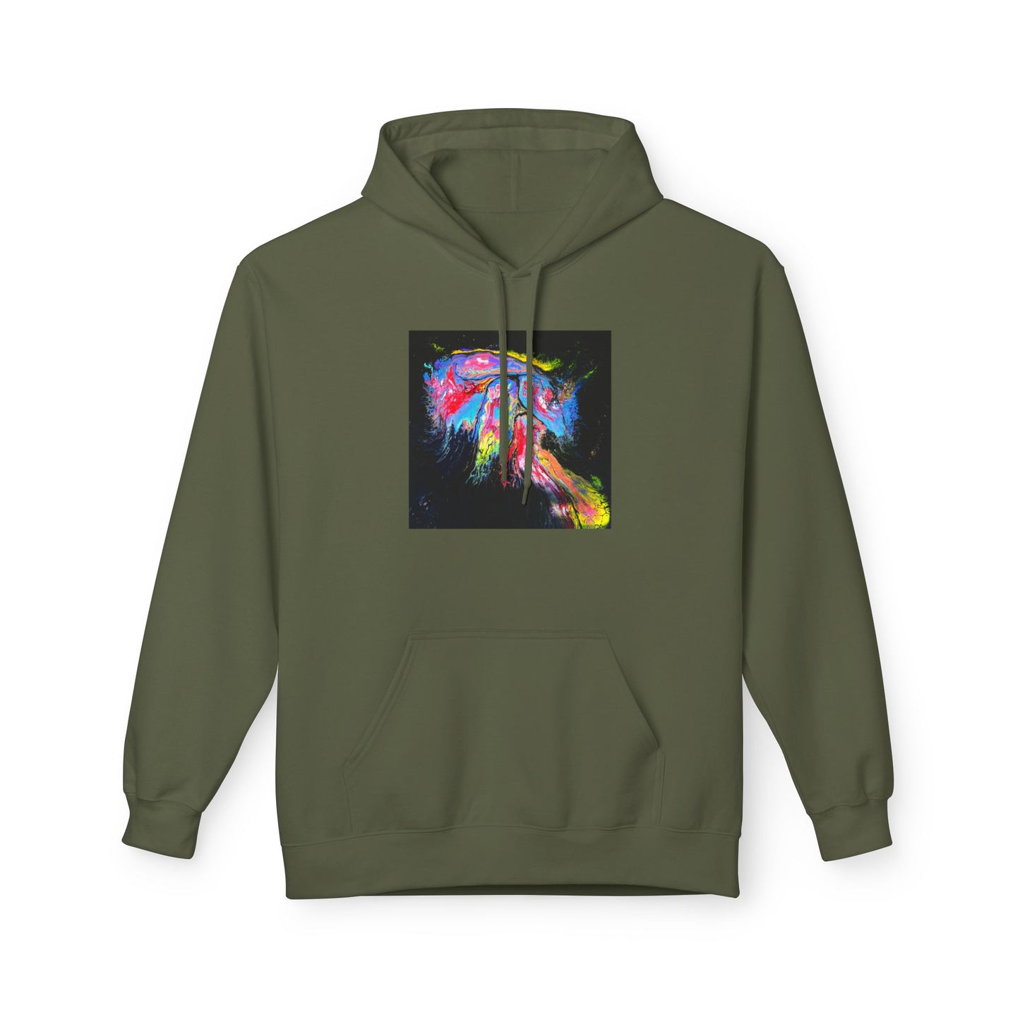 Vibrant Artistic Hoodie, Colorful Fleece Sweatshirt for Art Lovers, Cozy Casual Wear, Unique Gift for Birthdays, Creative Apparel