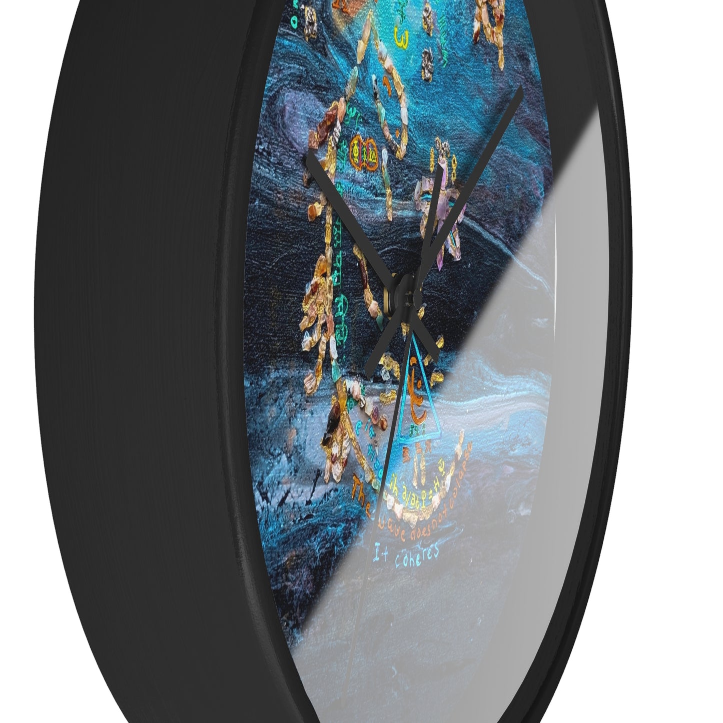 Abstract Ocean Zodiac Wall Clock — Nautical Blue Celestial Timepiece
