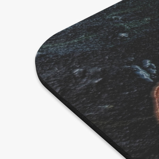 Artistic Turtle Mouse Pad, Bohemian Desk Accessory, Eco-Friendly Office Décor, Unique Gift for Students, Nature Inspired Home Office
