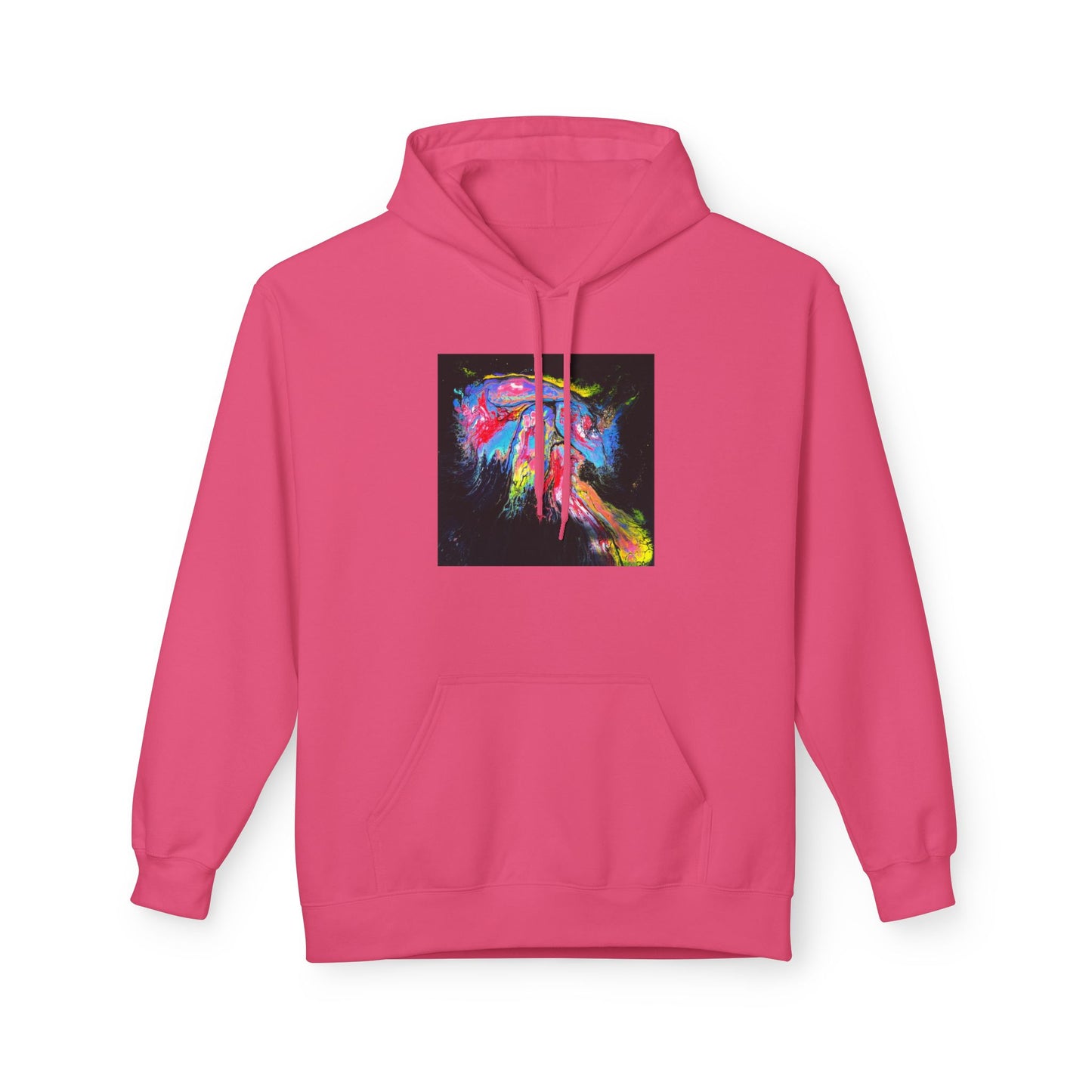 Vibrant Artistic Hoodie, Colorful Fleece Sweatshirt for Art Lovers, Cozy Casual Wear, Unique Gift for Birthdays, Creative Apparel