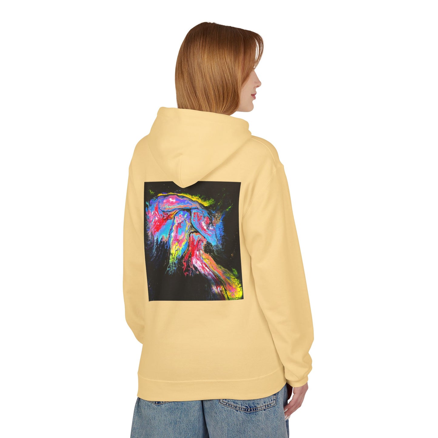 Vibrant Artistic Hoodie, Colorful Fleece Sweatshirt for Art Lovers, Cozy Casual Wear, Unique Gift for Birthdays, Creative Apparel
