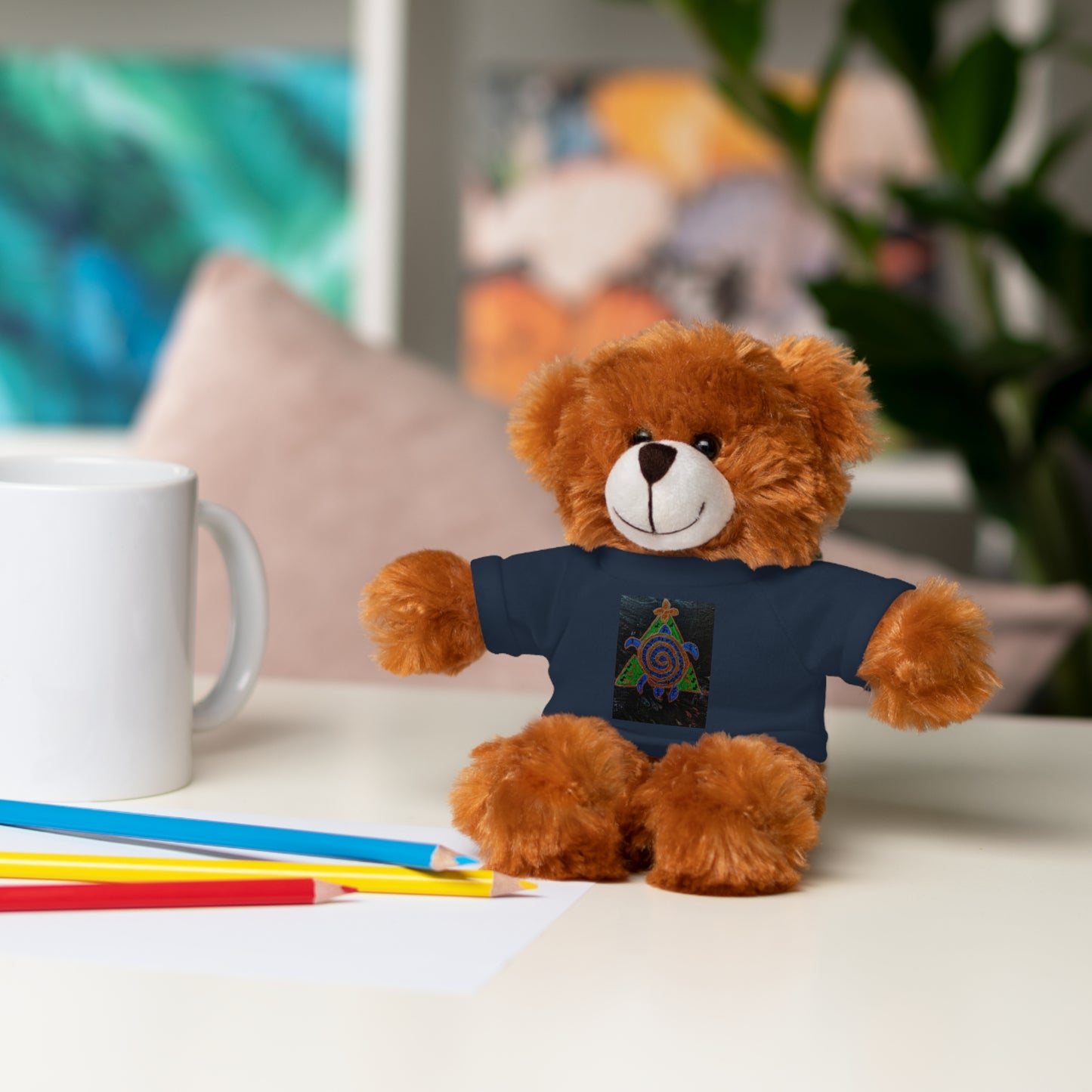 Stuffed Animal Tee Buddy, Plush Toy, Personalized Gifts, Kids' Decor, Birthday Presents, Unique Collectibles