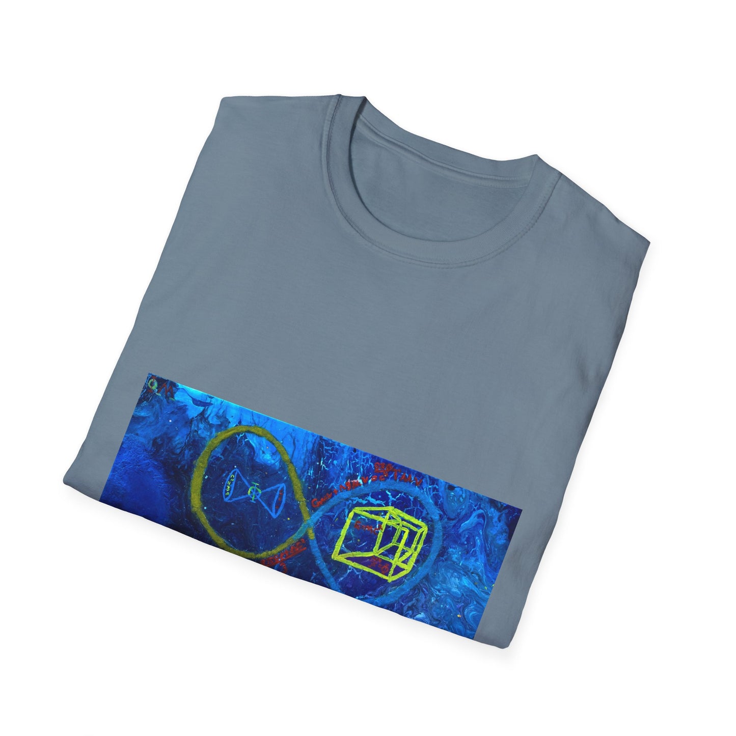Infinite Connection Unisex T-Shirt, Softstyle Tee, Graphic Shirt, Casual Wear, Gift for Friends, Blue Design Tee