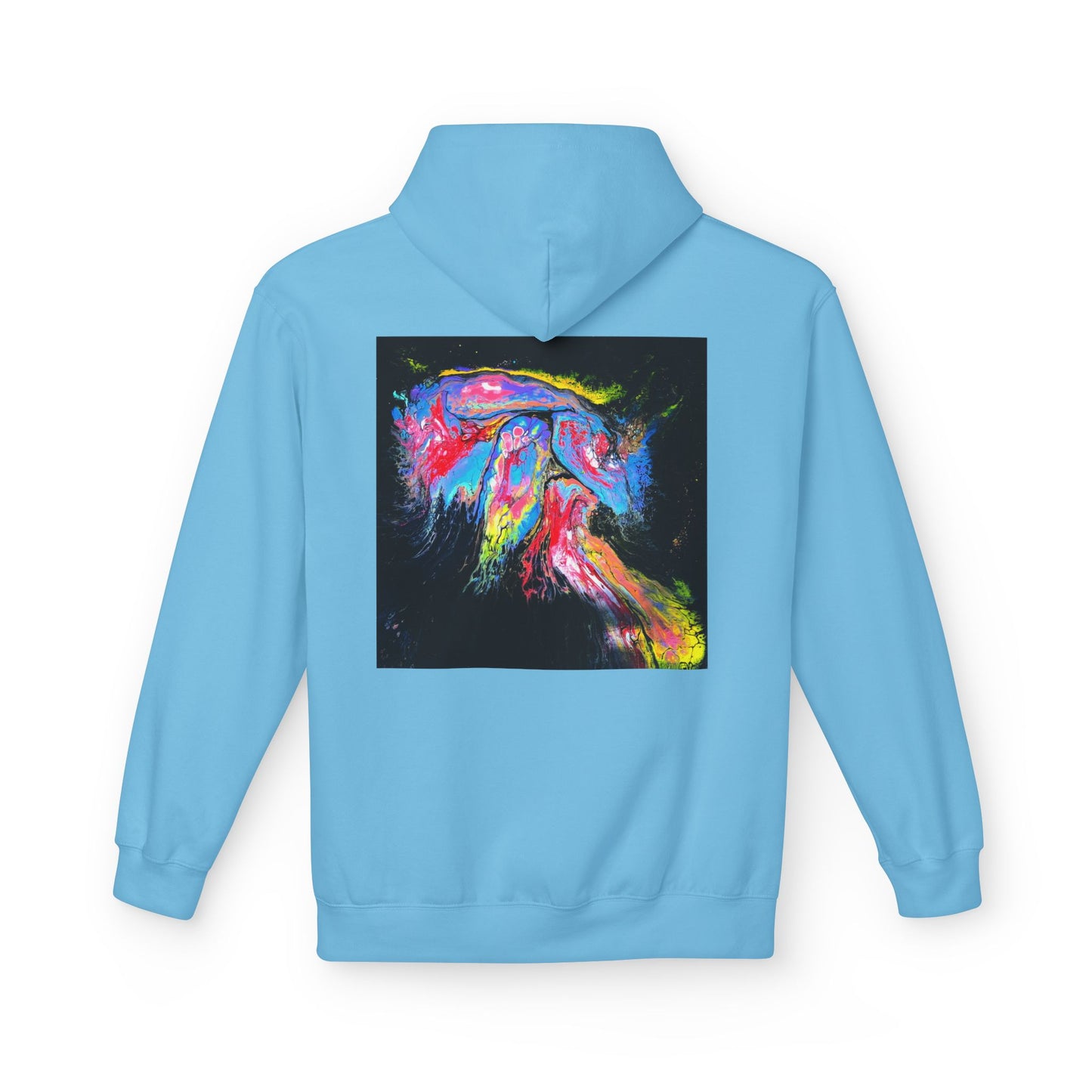 Vibrant Artistic Hoodie, Colorful Fleece Sweatshirt for Art Lovers, Cozy Casual Wear, Unique Gift for Birthdays, Creative Apparel