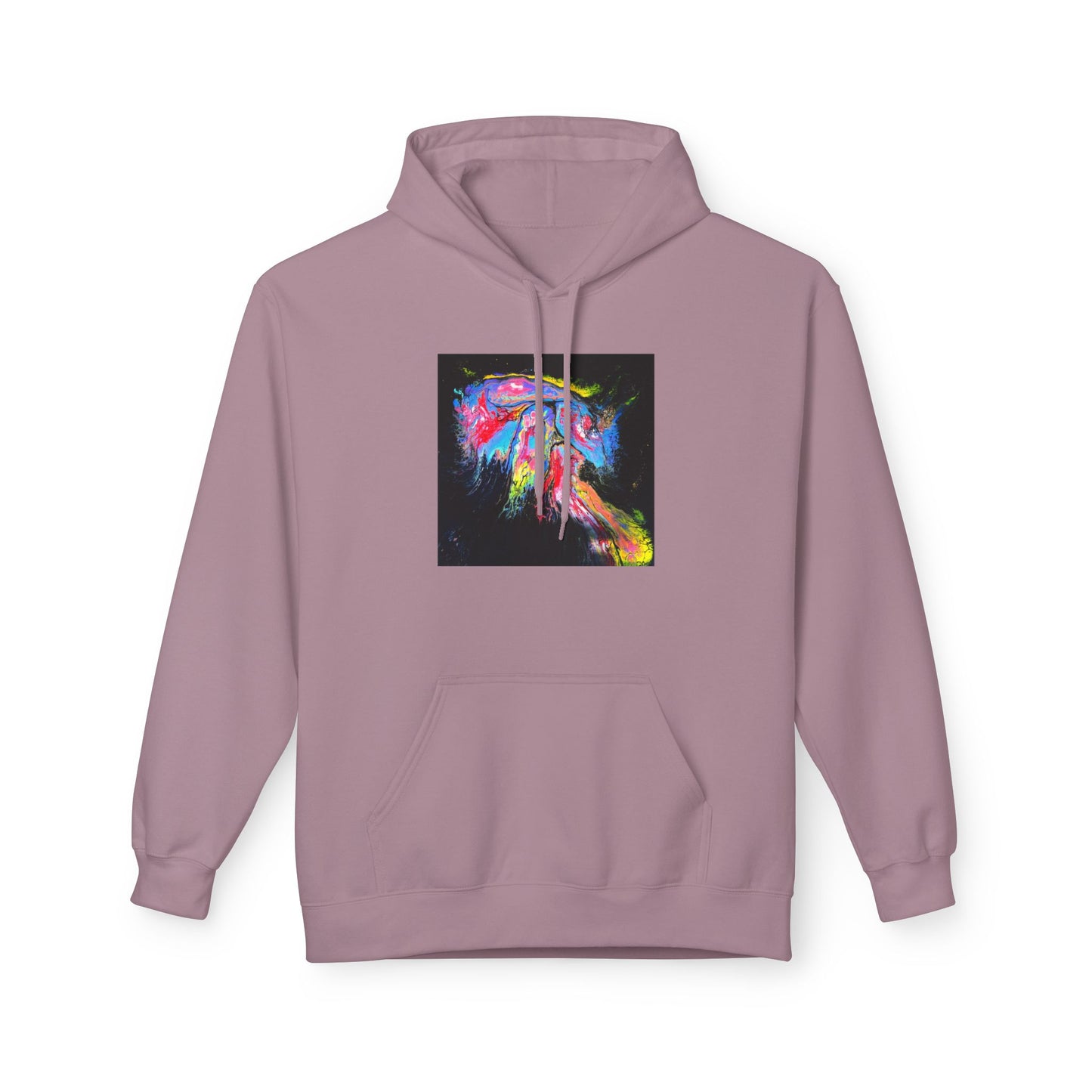 Vibrant Artistic Hoodie, Colorful Fleece Sweatshirt for Art Lovers, Cozy Casual Wear, Unique Gift for Birthdays, Creative Apparel