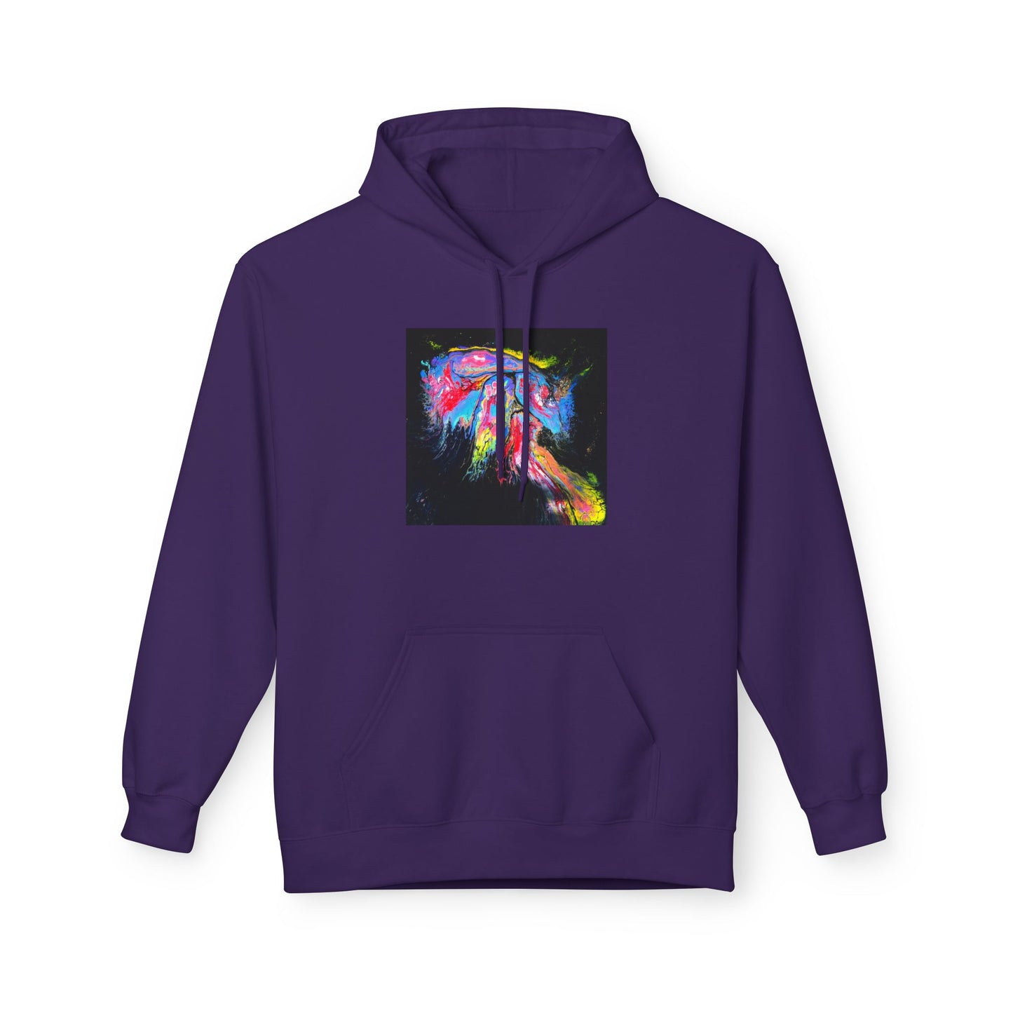 Vibrant Artistic Hoodie, Colorful Fleece Sweatshirt for Art Lovers, Cozy Casual Wear, Unique Gift for Birthdays, Creative Apparel