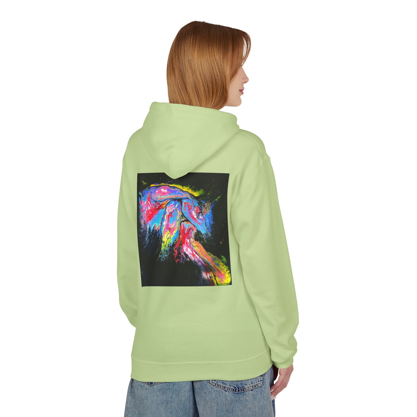 Vibrant Artistic Hoodie, Colorful Fleece Sweatshirt for Art Lovers, Cozy Casual Wear, Unique Gift for Birthdays, Creative Apparel