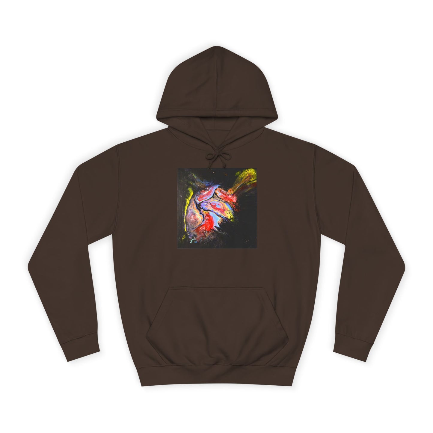 Artistic Heart Unisex Hoodie, Cozy College Apparel, Unique Design, Everyday Wear, Great Gift for Students, Colorful Graphic