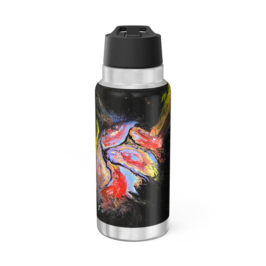 Vibrant Gator Tumbler, 32oz Insulated Water Bottle, Colorful Travel Mug, Perfect for Gator Lovers, Eco-Friendly Gift for Any Occasion