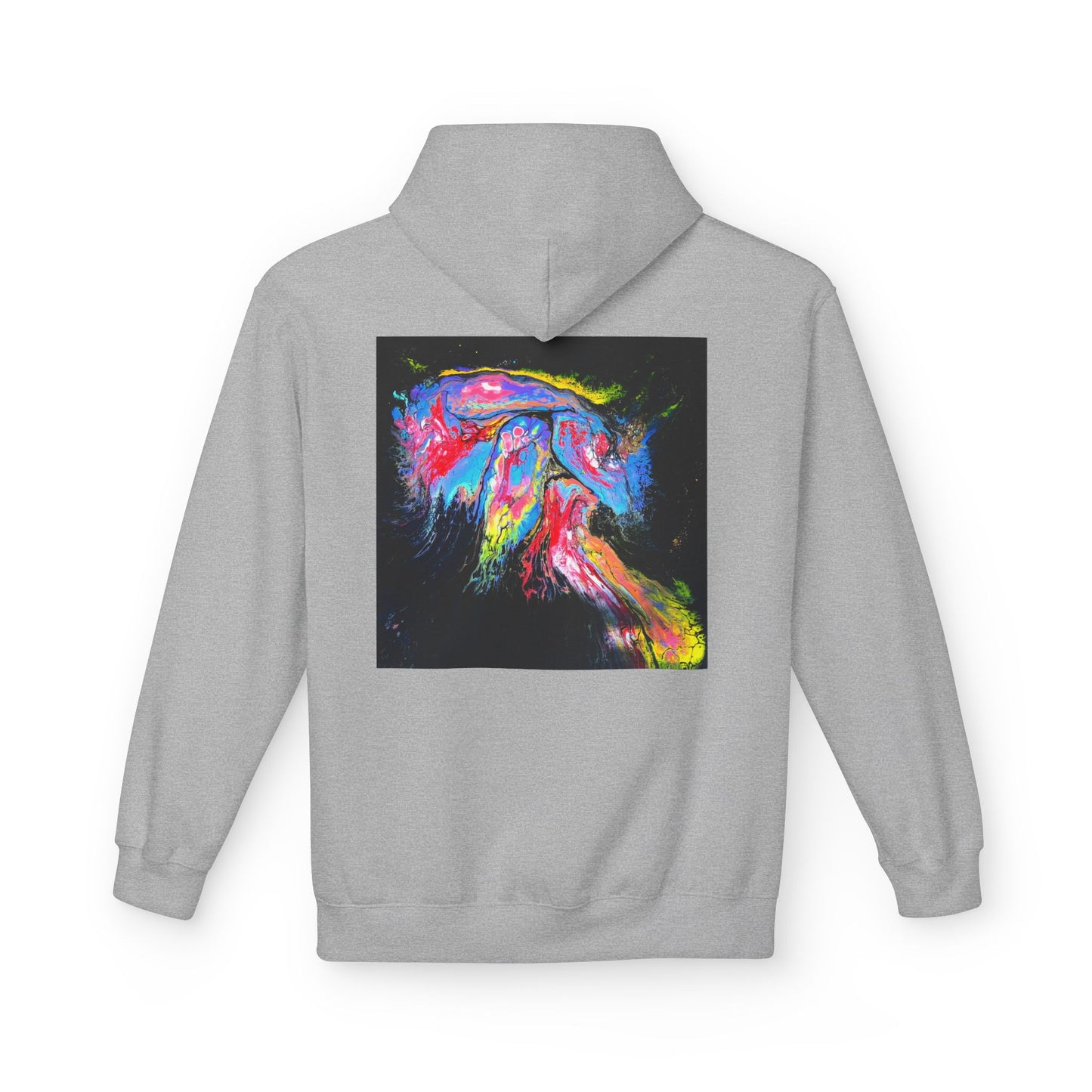 Vibrant Artistic Hoodie, Colorful Fleece Sweatshirt for Art Lovers, Cozy Casual Wear, Unique Gift for Birthdays, Creative Apparel