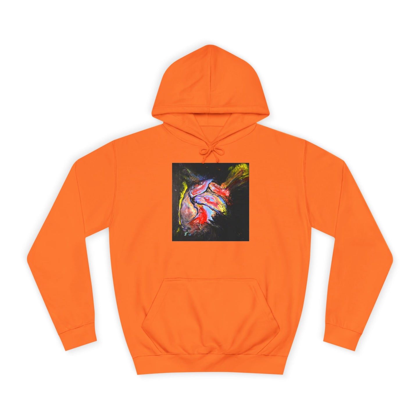 Artistic Heart Unisex Hoodie, Cozy College Apparel, Unique Design, Everyday Wear, Great Gift for Students, Colorful Graphic