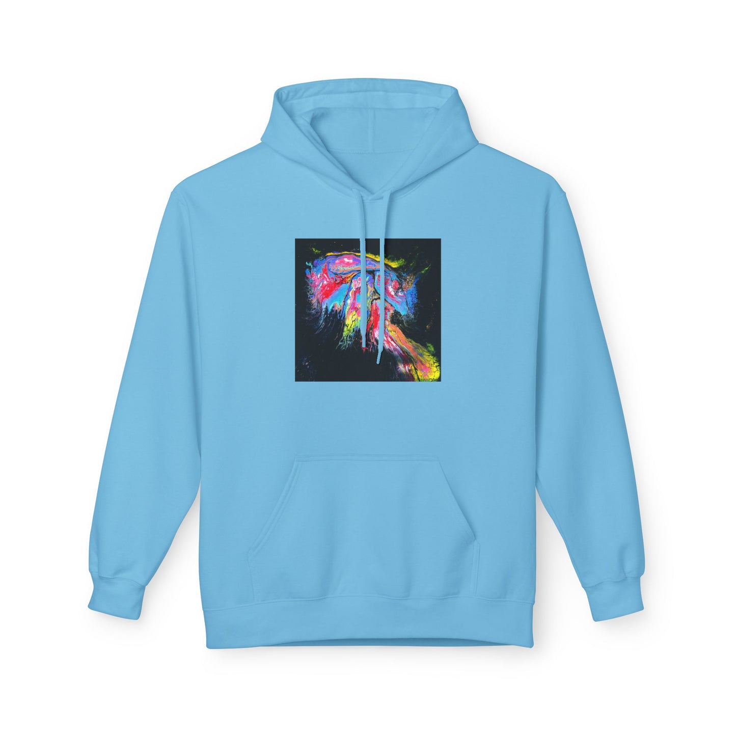 Vibrant Artistic Hoodie, Colorful Fleece Sweatshirt for Art Lovers, Cozy Casual Wear, Unique Gift for Birthdays, Creative Apparel