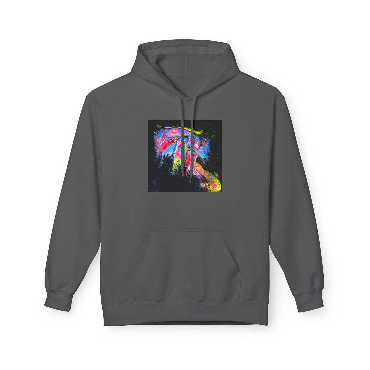 Vibrant Artistic Hoodie, Colorful Fleece Sweatshirt for Art Lovers, Cozy Casual Wear, Unique Gift for Birthdays, Creative Apparel