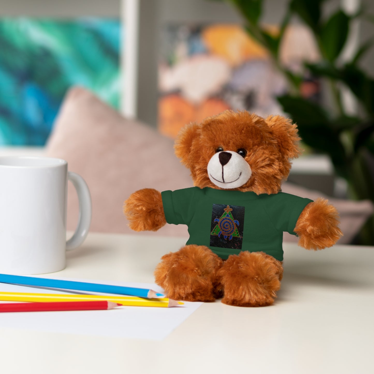 Stuffed Animal Tee Buddy, Plush Toy, Personalized Gifts, Kids' Decor, Birthday Presents, Unique Collectibles